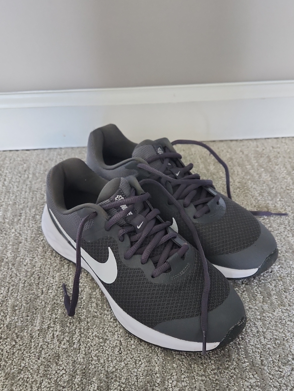 Nike Dark Gray & White Athletic Sneakers